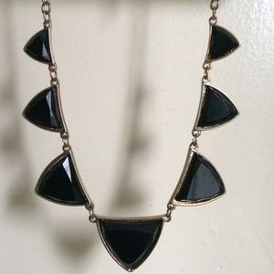 Sale! Black and gold triangle necklace