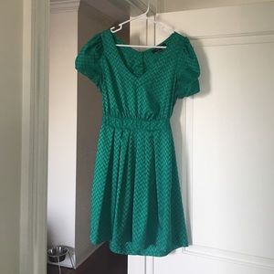 Emerald Green Open Back Dress