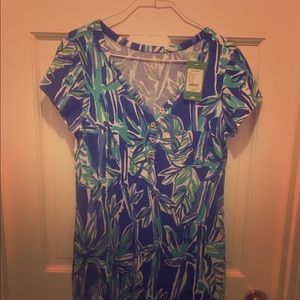 Lily Pulitzer Palmira Dress bluecrush bamboom NWT