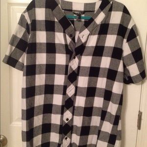 Men's collarless button up