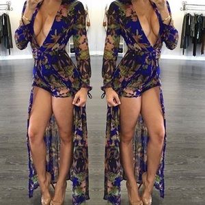 Luxxel Print Romper Dress