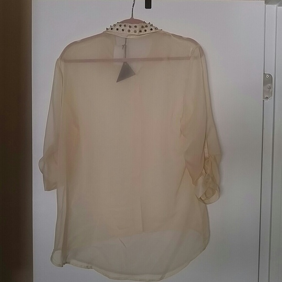 LF cream sheer shirt.. - Picture 4 of 4
