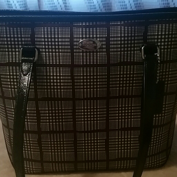 COACH Zip Top Tote.  16"L x 10 1/2" H x 5" W