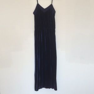 Long Blue Velvet dress