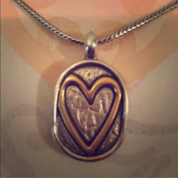 *NEW*Brighton silver gold heart necklace