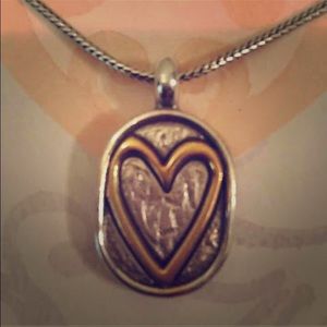 *NEW*Brighton silver gold heart necklace