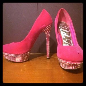Hot Pink Sparkle Heels