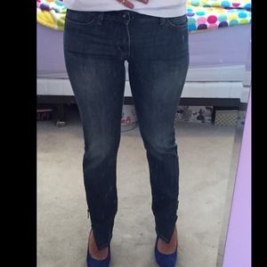 Michael Kors zip boot jeans.