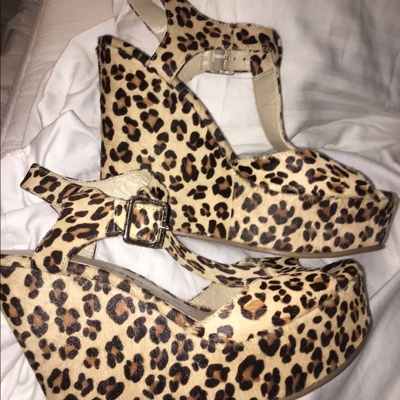 Cheetah print wedges!