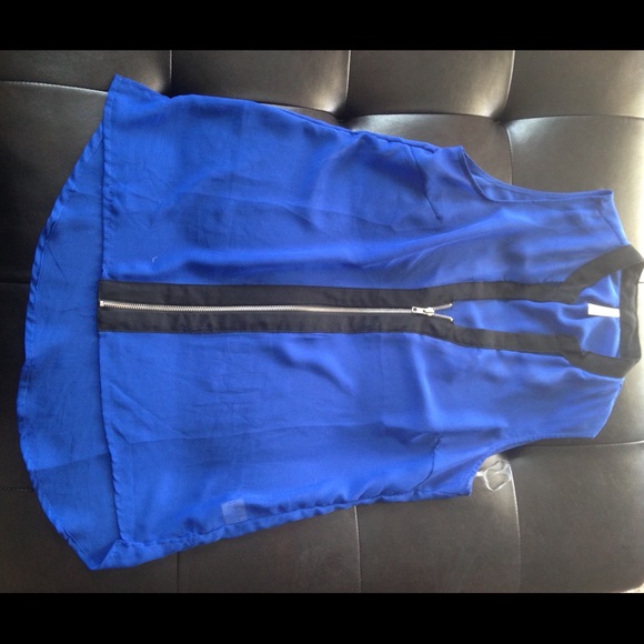 Blue top chiffon fabric