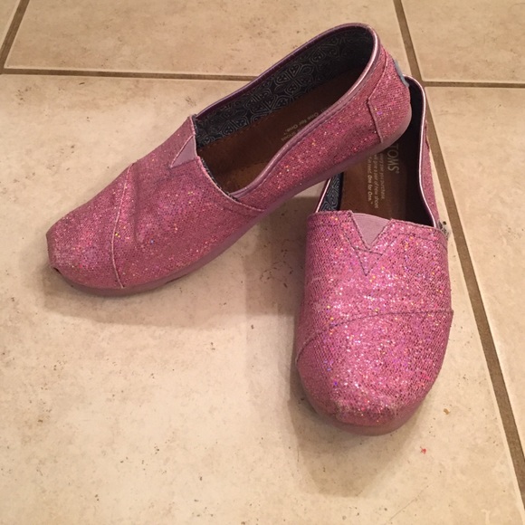 Pink sparkle TOMS
