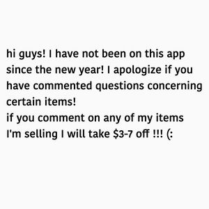 TAKING $3-$7 OFF ALL CLOTHING AND ITEMS