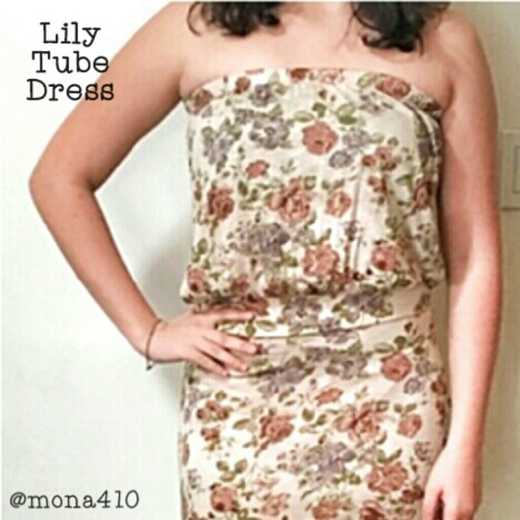 *Host Pick* Floral Lily Tube Dress - Picture 2 of 4
