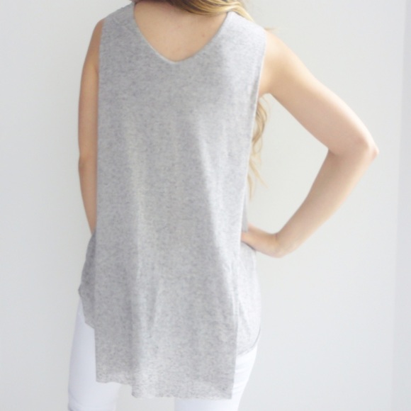SOLD OUT ❌ Heather Gray Hi-Lo Loose Tank - Picture 2 of 4