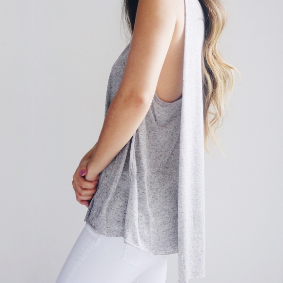 SOLD OUT ❌ Heather Gray Hi-Lo Loose Tank - Picture 3 of 4