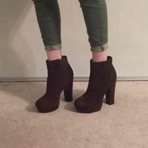 Brown High Heeled Platforms