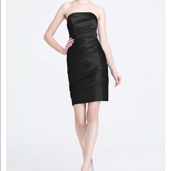 Davids bridal strapless sexy little black dress 6