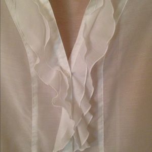Forever 21 sheer white blouse