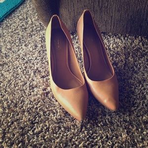 Leather coach heels