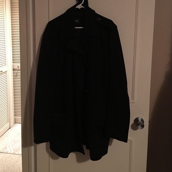 Men's Gap wool trench pea coat.