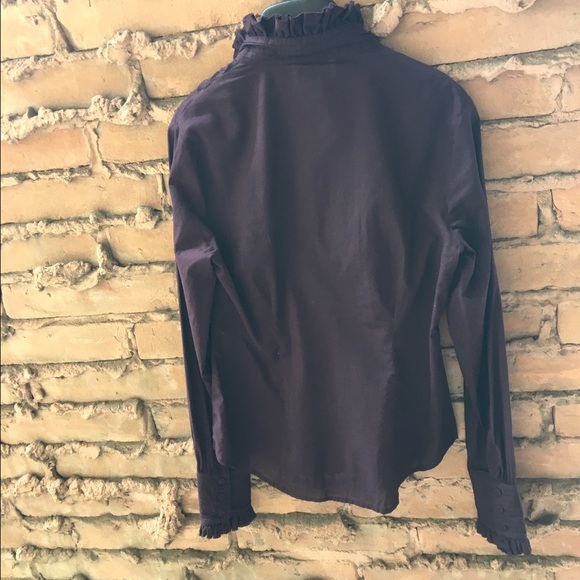 Loft Ruffle Button Down Shirt - Picture 3 of 4