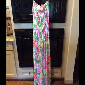 Long dress lots of color like new worn 2 times