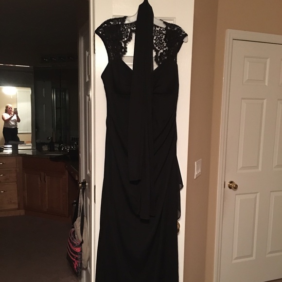 Xscape formal black maxi dress