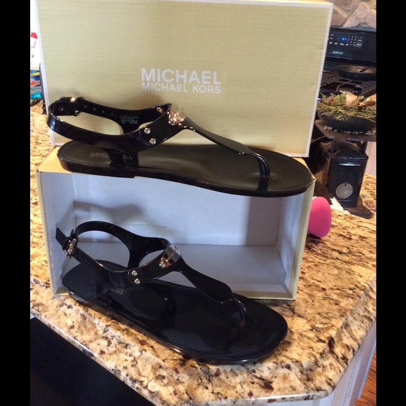 Michael Kors plate jelly sandal