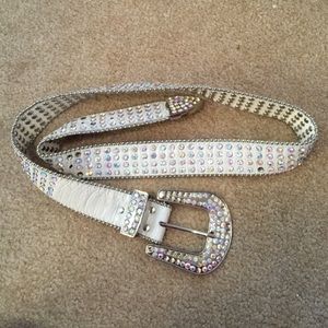 Rhinestone stud belt