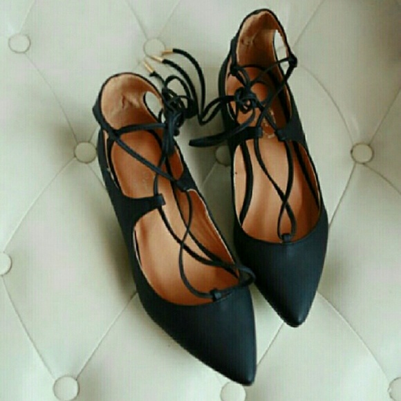 🌹 Lace-up Ballerina Flats 🌹 - Picture 3 of 4