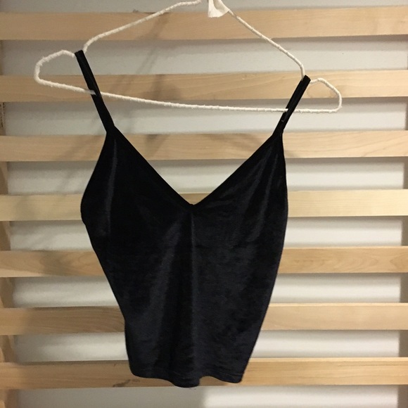Brandy Melville velour halter