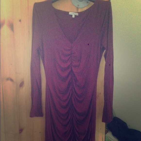 Maroon bodycon dress