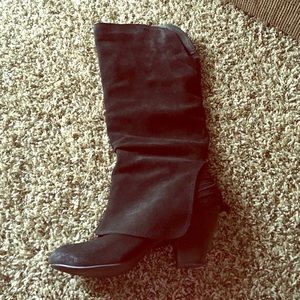 Black suede boots