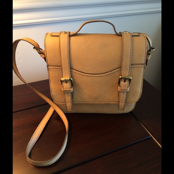 Genuine leather cross body handbag