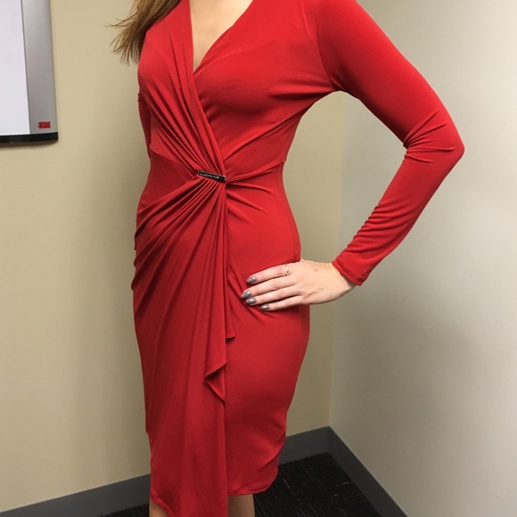 Michael Kors red synched dress. - Picture 2 of 3