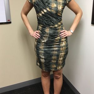 Mango tie-dyed inspired synched dress.