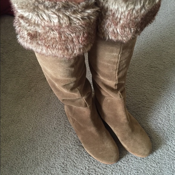 Sam Edelman Suede and Faux Fur Boots