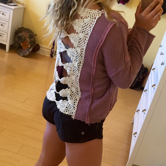 Free people lace back sweater
