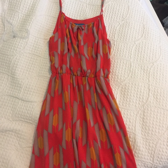 Orange patterned dress - Picture 2 of 2