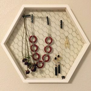 Nautical inspired deep red statement necklace