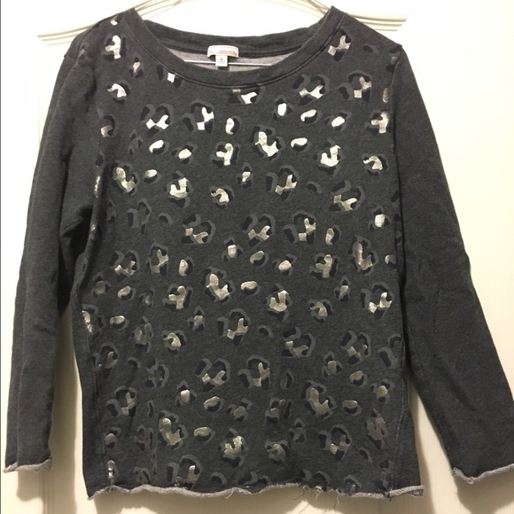 GAP Relaxed  pullover with metallic animal print