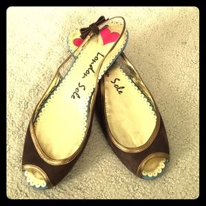 London Sole slingbacks with kitten heel