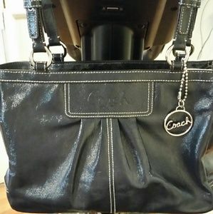 Navy blue coach purse