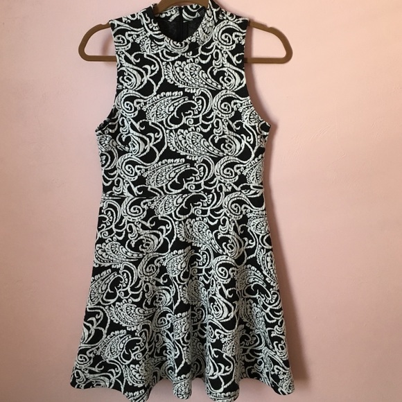 Black & white paisley dress