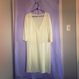 Close wrap casual knit dress