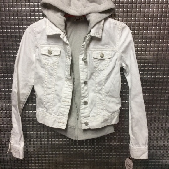 SO Jackets & Blazers - White insulated jean jacket nwt