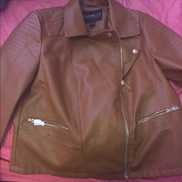 Forever21 plus faux leather jacket
