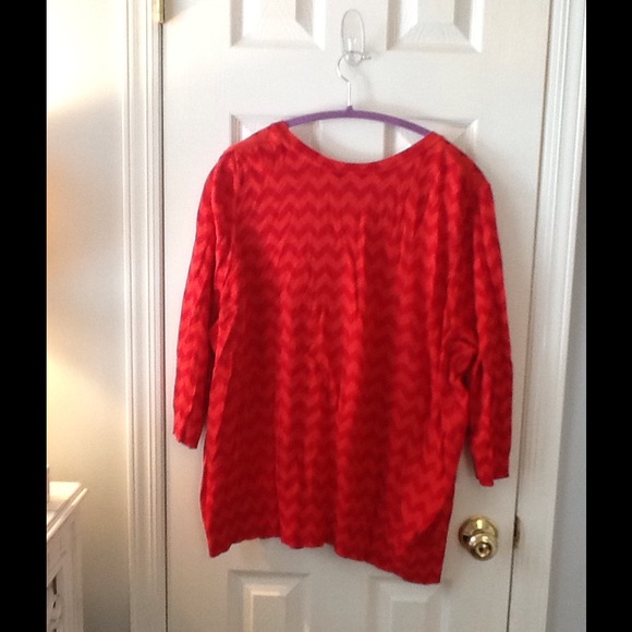 Red Chevron Sweater - Picture 3 of 3