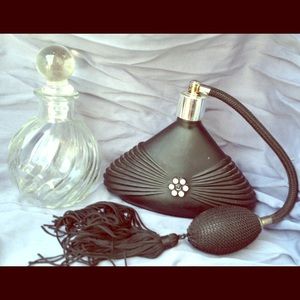 Two glamorous perfume bottles