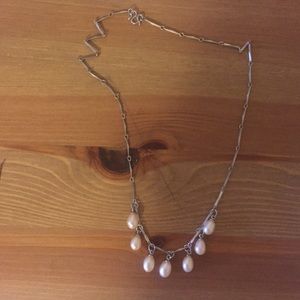 Silver and Pearl Necklace